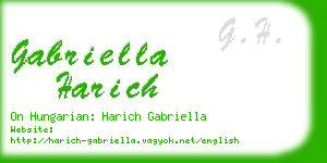 gabriella harich business card